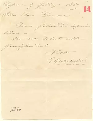 Lettera di Garibaldi a Tanara